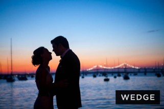 Rickie De Sole and Derek Webster celebrate their wedding vows at The New York Yacht Club in Newport, RI