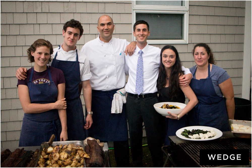 Matt's friends from a restaurant in Boston traveled north to caterer his reception. Absolutely fantastic food!