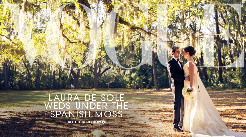 WEDGE Creative's photography featured in VOGUE again with Laura De Sole & Ben Baccash's exquisite South Carolina wedding.